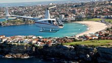 Helicopter flight over Sydney