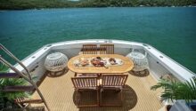 Highlander boat outdoor deck space