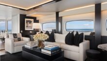 Impulsive boat interior lounge
